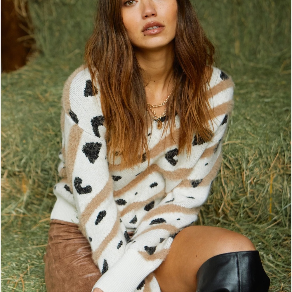 4SI3NNA Mable Leopard Sweater